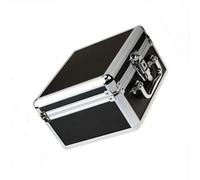 Funda de viaje de aluminio segura para discos duros de 6.3 cm con forro de esponja y caja protectora SSD con llave