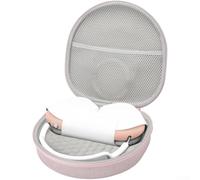Funda de viaje para AirPods para Max con forro de terciopelo suave, protección completa, bolsa rígida bidireccional con cremallera, color rosa, 22 x 21,5 cm (rosa)