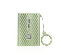 Funda de viaje para almacenamiento SSD T7, funda protectora de silicona compatible con Samsung T7 SSD portátil de 1 TB, 2 TB y 500 GB, antiarañazos, ligera, suave, funda de almacenamiento (verde)