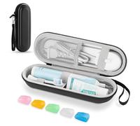 Funda de viaje para cepillo de dientes eléctrico Oral B/Oral-B Pro 1000 1500 5000 7000 y Philips Sonicare 4100 1100 5300 5100 6100/iO, bolsa protectora rígida de almacenamiento (funda negra con tapa