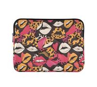 Funda de viaje para portátil de 13 a 14 pulgadas, resistente al agua, para el trabajo, negocios, labios, beso, corazón, amor, amor