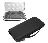 Funda de Viaje para Teclado, para MX Keys Mini Teclado Iluminado Inalámbrico, Funda Protectora Portátil de EVa Dura, con Doble Cremallera/Correa de Mano/Bolsillos de Malla