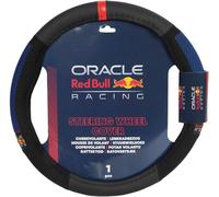 Funda de Volante Antideslizante Red Bull Blended Lines Side Grip Negro/roja para Coches, 100% Poliuretano, Material Antideslizante, fácil instalación, Duradera y Universal, 38 cm de diámetro