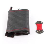 Funda De Volante Automóvil Negra Personalizada DIY para Seat para Leon 5F Mk3 para Ibiza 6J para Tarraco para Arona para Ateca para Alhambra camión(Rojo)