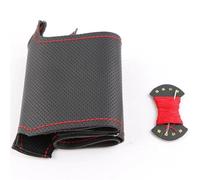 Funda De Volante Automóvil para Seat para Leon, para Cupra R ST, para Ateca FR, Envoltura Cuero, Costura A Mano(Rojo)