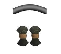 Funda de Volante calefactable Protector de Gamuza sintética para Volante de Coche, para Mini para Countryman U25 Hatchback Hatch Hardtop Electric Hatch F66 2024-2025(Dark Brown Thread)