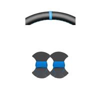 Funda de Volante calefactable Protector de Gamuza sintética para Volante de Coche, para Mini para Countryman U25 Hatchback Hatch Hardtop Electric Hatch F66 2024-2025(Light Blue Marker)