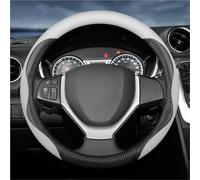 Funda De Volante De Coche Funda Volante Fibra Carbono para Suzuki para Vitara para Baleno para Celerio para Ciaz para Alto para Samurai(B White)