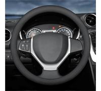 Funda De Volante De Coche Funda Volante Fibra Carbono para Suzuki para Vitara para Baleno para Celerio para Ciaz para Alto para Samurai(A Black)