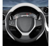 Funda De Volante De Coche Funda Volante Fibra Carbono para Suzuki para Vitara para Baleno para Celerio para Ciaz para Alto para Samurai(A White)