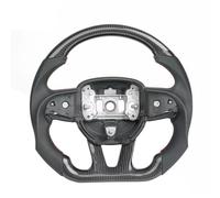 Funda de Volante de Coche LED para Dodge para Challenger para Charger 2015-2023 Modificación La Base del Volante Fibra Carbono(Style 01)