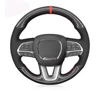 Funda De Volante De Coche para Dodge para Challenger para Charger 2015-2021 para Dodge para Durango 2018-2021 Funda Volante Coche Piel Ante Cubierta De Volante(Orange Thread)
