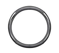 Funda De Volante De Coche para Suzuki para Vitara para Baleno para Celerio para Ciaz para Samurai Funda Volante Cuero Fibra Carbono para Coche(B Black)