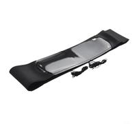Funda de volante de cuero de carbono para bricolaje, color negro, 38 cm, kit cosido a mano con agujas e hilo para el interior del coche, antideslizante, cómodo, accesorios de ajuste de microfibra