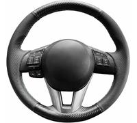Funda de Volante de Cuero Negro Cosida a Mano, para Mazda 3 6 2 /CX-3 /CX-5 /para Scion IA/para Toyota Yaris IA (US)