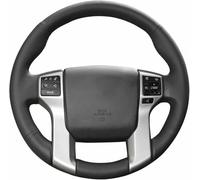 Funda de Volante de Cuero Negro Cosida a Mano, para Toyota Land Cruiser Prado/Tundra/Tacoma / 4Runner / Sequoia