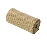 Funda de volante de cuero para auto, cosida a mano con aguja e hilo, antideslizante universal, accesorio de interior con agujeros, adecuada para volantes de 38 cm de diámetro, color beige