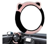 Funda De Volante De Felpa Sintética - 15 Pulgadas, Cubierta Cálida De Volante De Auto | Funda Antideslizante Y Llamativa para Coche, Camión, SUV, Minivan & Sedán, Transpirable & Cómoda