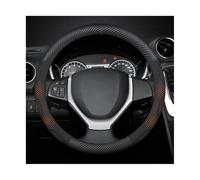 Funda de Volante de Fibra de Carbono de Gamuza para Suzuki para I&GNIS para Jimny para Samurai para Grand para Vitara para SX4 para Swift para Alto Emblem XL7 Funda Volante Coche(O Carbon Orange)