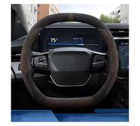 Funda de Volante de Piel sintética para Puma Gen-E ST-Line 2024 2025, decoración cálida para Coche (Doble D Negro marrón)