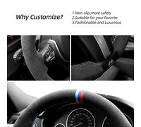 Funda de volante de punto para volante Alcantara para BMW F30 F31 F34 F10 F11 F07 F12 F13 X3 X4 X5 X6 F16 F20 F21 M135I 140I X1
