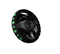 Funda De Volante De Tres Piezas con Mariposas Brillantes para Coche (sin Aro Interior), Funda De Freno Mano Funda De Manija. Accesorios Automóvil(Green)