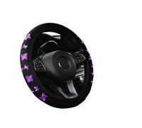 Funda De Volante De Tres Piezas con Mariposas Brillantes para Coche (sin Aro Interior), Funda De Freno Mano Funda De Manija. Accesorios Automóvil(Purple)