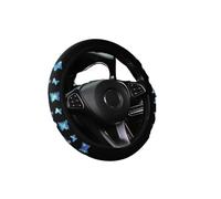 Funda De Volante De Tres Piezas con Mariposas Brillantes para Coche (sin Aro Interior), Funda De Freno Mano Funda De Manija. Accesorios Automóvil(Blue)