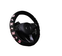 Funda De Volante De Tres Piezas con Mariposas Brillantes para Coche (sin Aro Interior), Funda De Freno Mano Funda De Manija. Accesorios Automóvil(Pink)