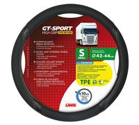 Funda de volante Lampa GT-Sport, Skeentex - S - Ø 42/44 cm - Negro/Beige