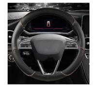 Funda De Volante para Asiento para Leon MK1 MK2 MK3 MK4 1999 2020 37CM Protector para Volante De Coche PU Cuero Antideslizante para Automóviles(O Shape Coffee)