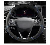 Funda De Volante para Asiento para Leon MK1 MK2 MK3 MK4 1999 2020 37CM Protector para Volante De Coche PU Cuero Antideslizante para Automóviles(O Shape Blue)