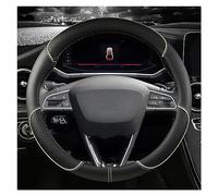 Funda De Volante para Asiento para Leon MK1 MK2 MK3 MK4 1999 2020 37CM Protector para Volante De Coche PU Cuero Antideslizante para Automóviles(O Shape Beige)