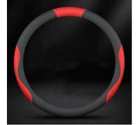 Funda de Volante para Audi 100 1991-1994, Transpirable Suave Antideslizante Protector Cubierta Volante Coche Accesorios,Black-Red-O-Shape