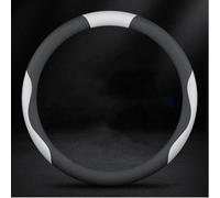 Funda de Volante para Dodge Charge 2011-2020, Transpirable Suave Antideslizante Protector Cubierta Volante Coche Accesorios,Black-White-O-Shape