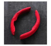 Funda De Volante para Ford para Focus Mk3 Mk4 para Mondeo para Mustang para Explorer para Evos para Edge Protector para Volante De Coche Cubre Volante Coche(Red)