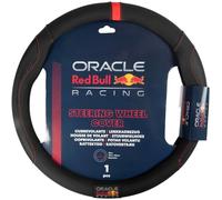 Funda de Volante Red Bull Racing 008, Negra y roja, Universal, Antideslizante, Deportiva con protección del Volante y diseño de Carreras