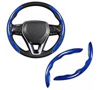 Funda de Volante Segmentada para Alpine A290 GTS (Hot Hatch Electric) 2024-2026, Textura de Fibra de Carbono Protector Antideslizante Accesorios Interiores Coche Transpirable, Blue-2PCS