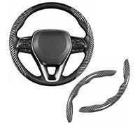 Funda de Volante Segmentada para Alpine A290 GTS (Hot Hatch Electric) 2024-2026, Textura de Fibra de Carbono Protector Antideslizante Accesorios Interiores Coche Transpirable, Silver-2PCS
