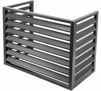 Funda decorativa de aluminio para aire acondicionado, color blanco, 99,5 x 50 x 70 cm, corrector, protección elegante para HVAC, resistente a la intemperie, diseño elegante