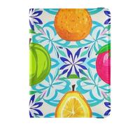 Funda decorativa de cuero para pasaporte, estilo frutal, de verano, con diseño floral, para pasaporte, organizador de documentos de viaje, bonito libro de pasaporte, ligero, Estilo de frutas de verano