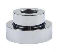 Funda decorativa para cabezal de ducha compatible con brazos de ducha estándar, altura ajustable de 0 a 23 mm, construcción de cobre (plata)