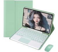Funda delgada con teclado compatible con Xiaomi Pad6/6Pro11" (2023), teclado redondeado desmontable, panel táctil inteligente y suspensión