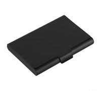 Funda delgada de aleación de aluminio para tarjetas de crédito, tarjetas bancarias y tarjetas de débito, diseño de perfil bajo para un transporte discreto (negro)