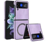 Funda delgada de carga inalámbrica magnética para Samsung Galaxy Z Flip3, funda híbrida delgada con anillo magnético para cargador inalámbrico, soporte magnético para coche y cartera, funda protectora