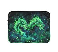 Funda delgada para portátil con diseño de dragón de dibujos animados | Funda para computadora: poliéster resistente al agua, forro interior suave, impresión de doble cara, tamaño grande