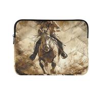 Funda delgada para portátil de 13 a 14 pulgadas, funda delgada para laptop Western Cowgirl Beautiful Wild West con cremallera para el trabajo y viajes