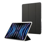 Funda delgada para tablet PC, compatible con iPad Air 13 M2 2024 & Pro 12,9 pulgadas, funda 6/5/4/3ª generación (2022/2021/2020/2018), funda con soporte para bolígrafos, triple funda plegable con