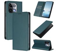 Funda delgada tipo cartera compatible con Realme 16 Pro+ 5G con tapa magnética, ranuras para tarjetas y soporte, bloqueo RFID, compatible con carga inalámbrica, protector a prueba de golpes (verde