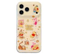 Funda delgada y ligera IMD para Apple iPhone 14 Pro Max Winnie The Pooh Piglet Tigger Pig Bear Yellow Cartoon Anime Warm Sweet Cute Lovely Adorable Girls Kids